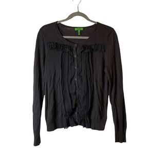 LOGO Instant Chic Ruffle Blouse Cardigan Small